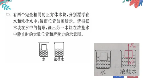 【人教版】物理八年级下册 第10章 自我测评 习题课件