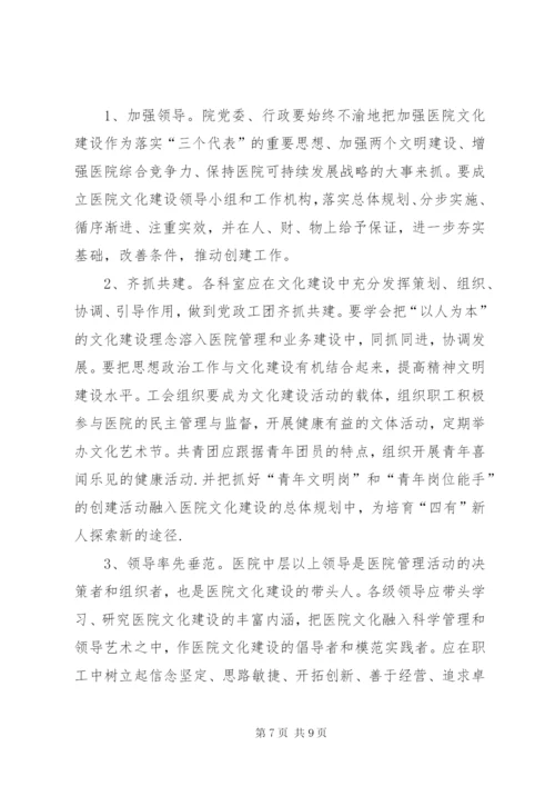 医院文化建设实施方案 (4).docx