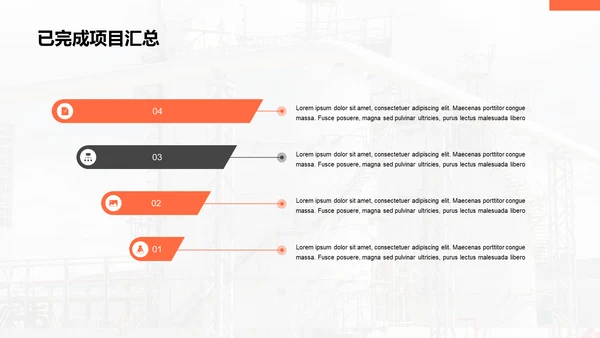 橙色石油能源行业年终工作总结PPT