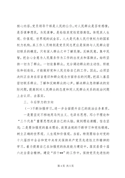 人大办公室主任党性分析材料.docx