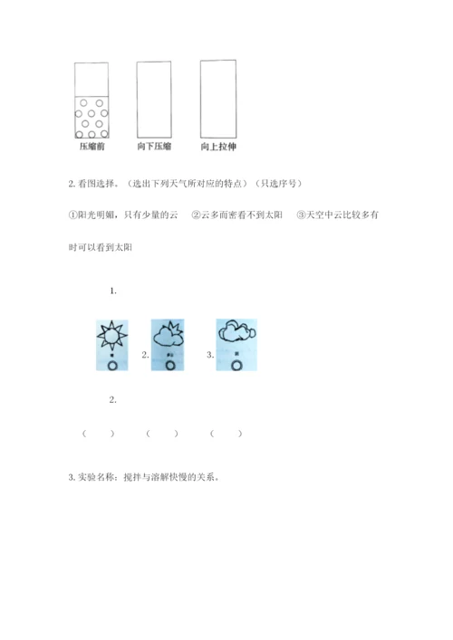 教科版小学三年级上册科学期末测试卷及完整答案（夺冠系列）.docx