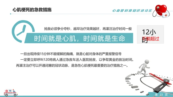 心血管科普知识进社区PPT模板