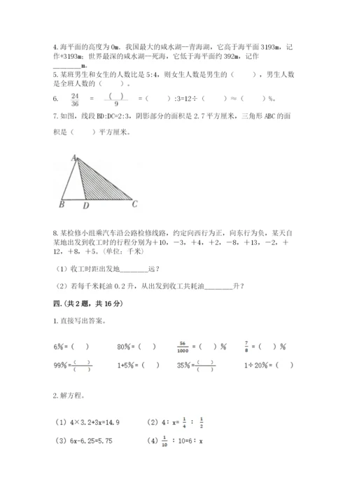 四川省【小升初】2023年小升初数学试卷（培优）.docx