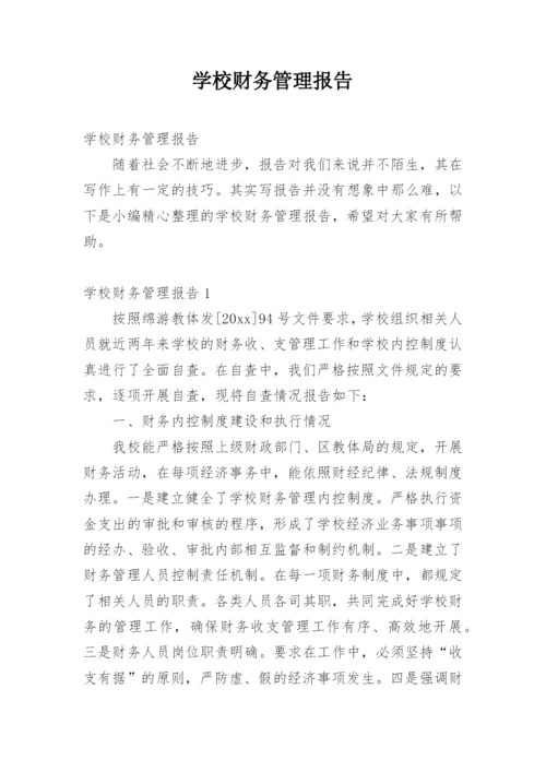 学校财务管理报告.docx