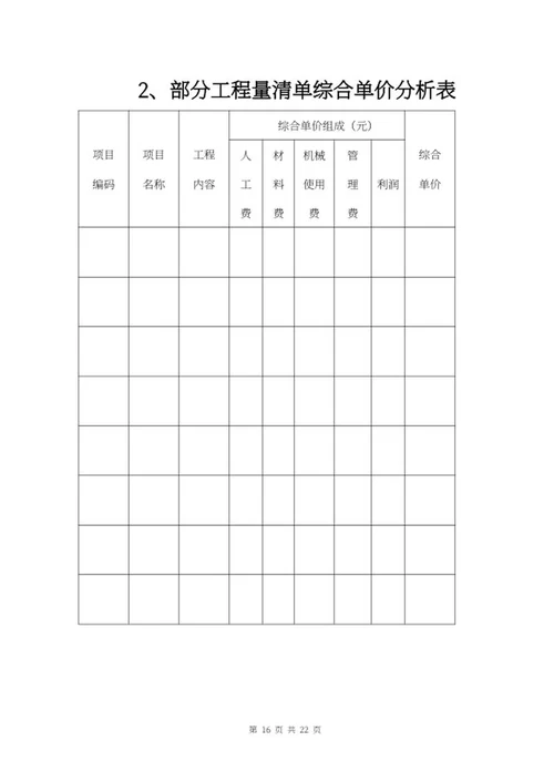 施工项目竞投标文件word模板