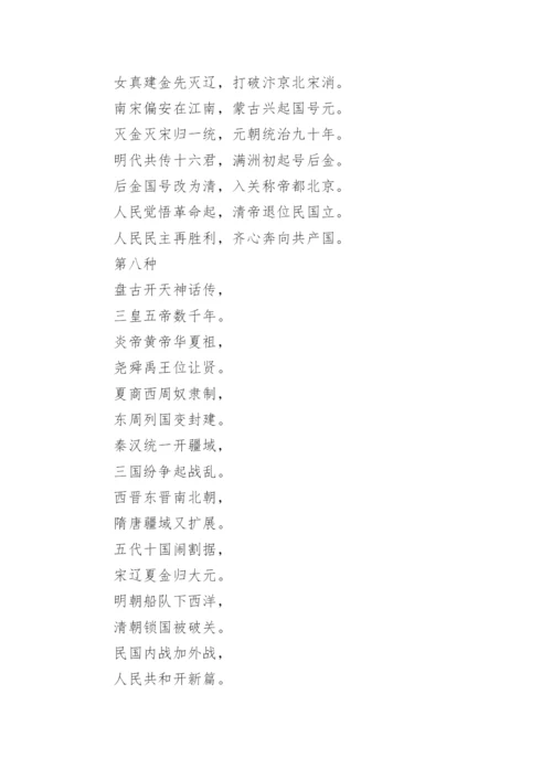 关于中国历史朝代歌大全_中国历史朝代详细表.docx