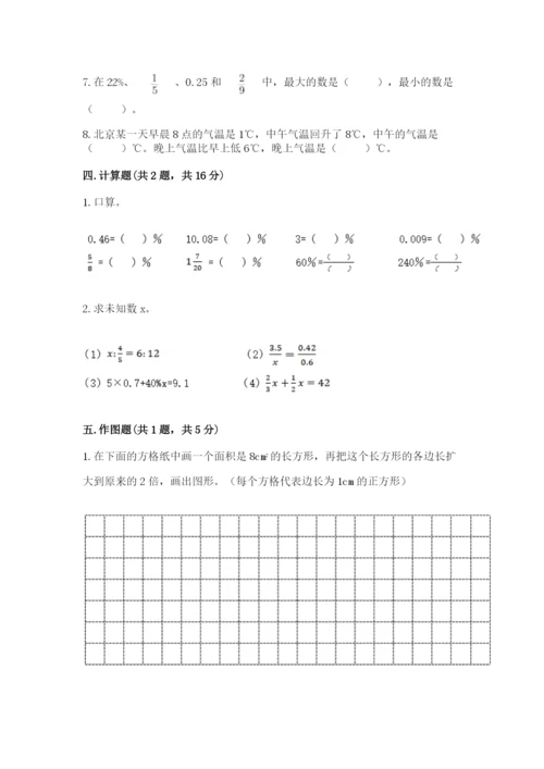 六年级下册数学期末测试卷（突破训练）word版.docx