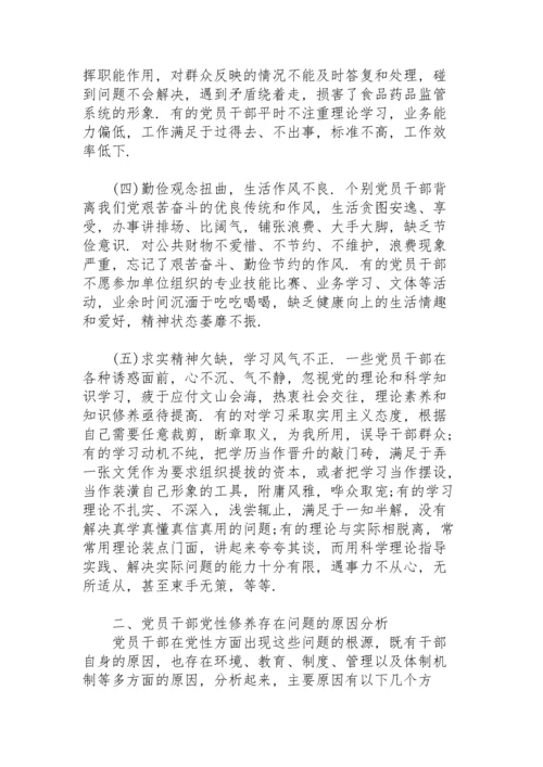 党性修养方面存在的问题及整改措施.docx