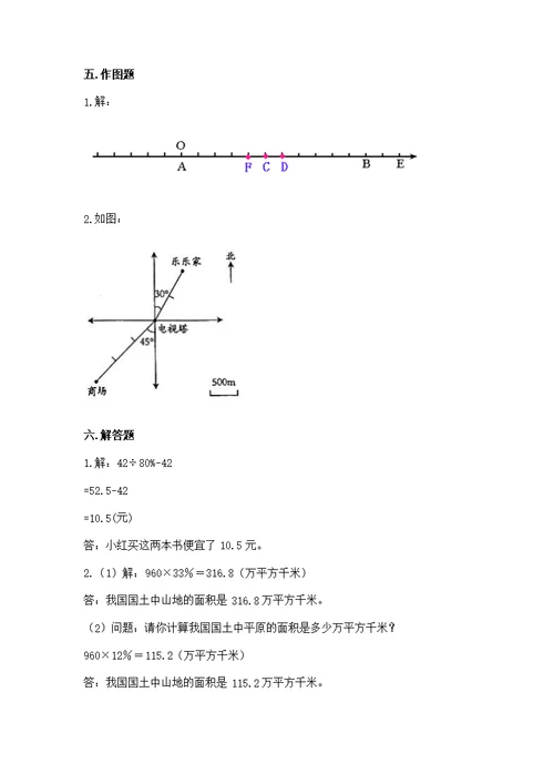 【调研卷】小学数学六年级下册 期末测 人教版附完整答案【易错题】