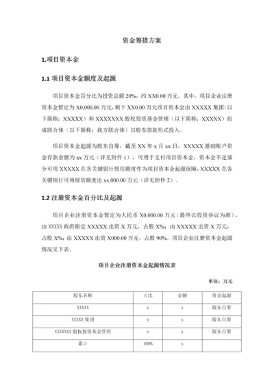 PPP综合项目资金筹措专项方案融资专项方案.docx