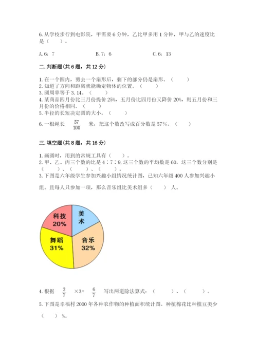 人教版六年级上册数学期末测试卷精品【黄金题型】.docx