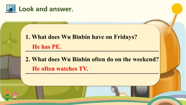 Unit 2 My week Part B Read and write课件（共17张PPT，内嵌音