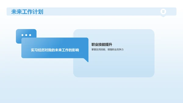 蓝色3D风实习汇报PPT模板