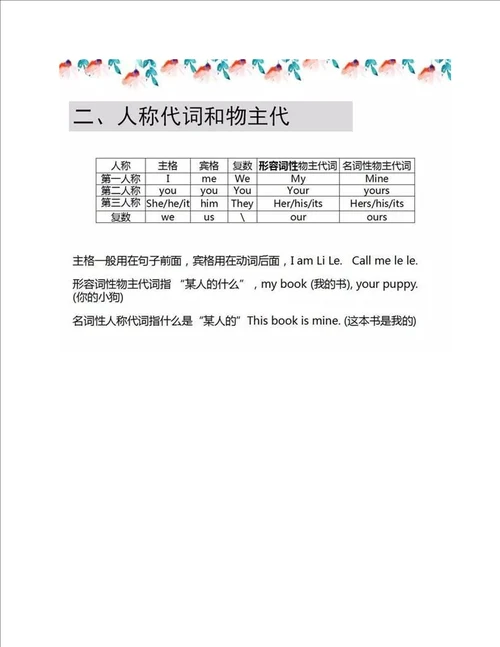 小学英语语法知识详解，考试复习必备打印版