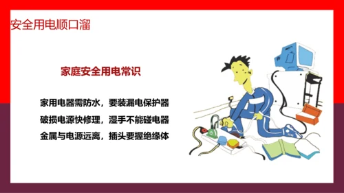 假期用电安全家长会PPT模板