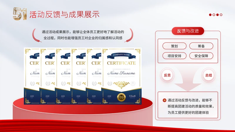 党政风劳动节证书排版组合PPT单页