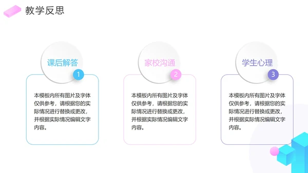 简约几何微立体教师教学说课PPT模板