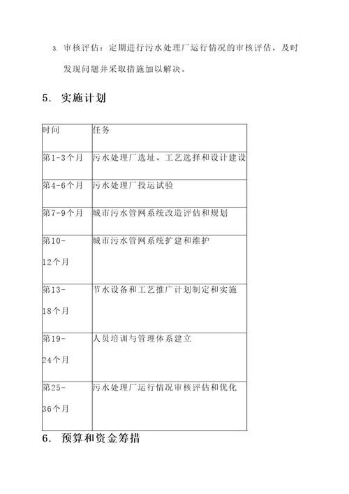 污水治理项目实施方案