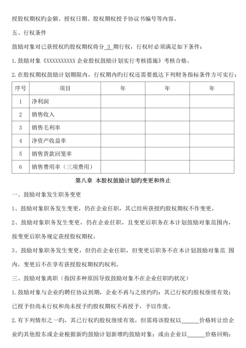 非上市公司股权激励方案.docx