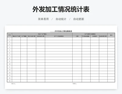 外发加工情况统计表