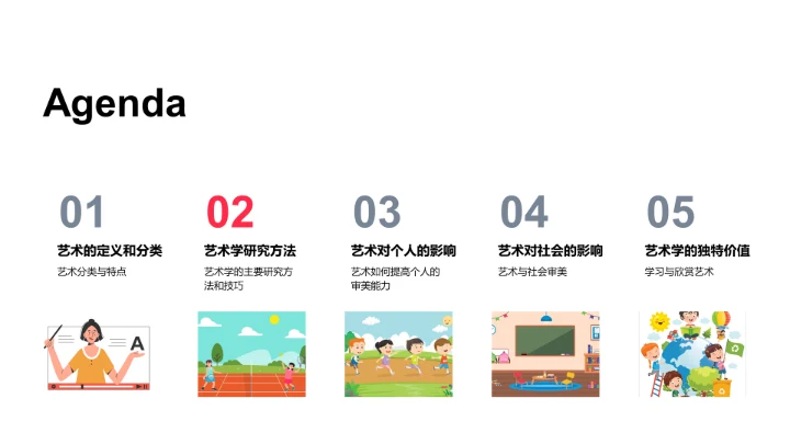 艺术学教学讲解PPT模板