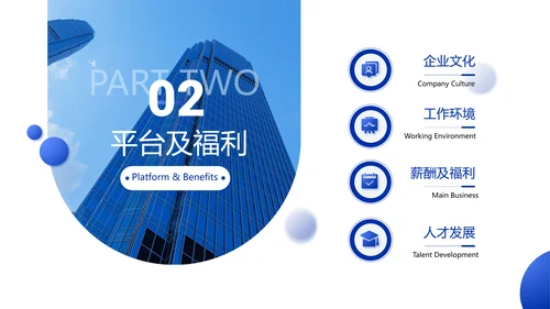 校园招聘蓝色简约商务风PPT