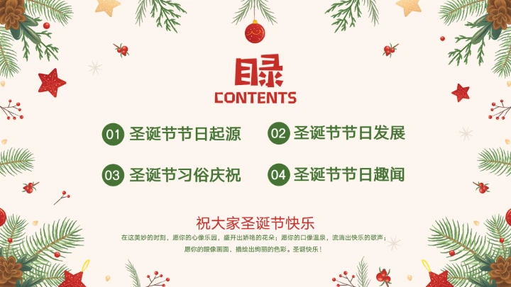 圣诞节节日介绍PPT