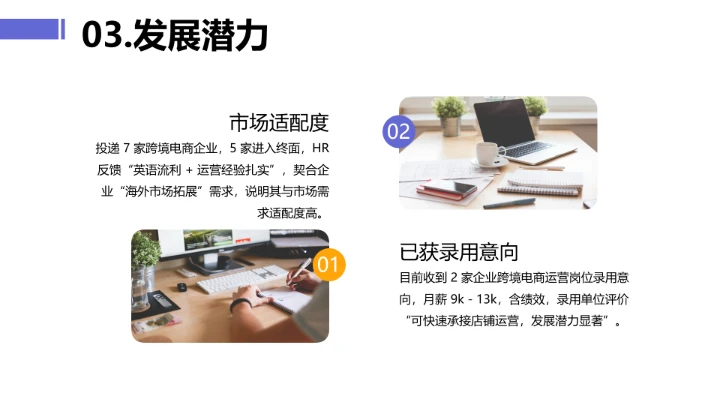 黄紫简约英语专业大学生求职综合展示职业生涯规划通用PPT