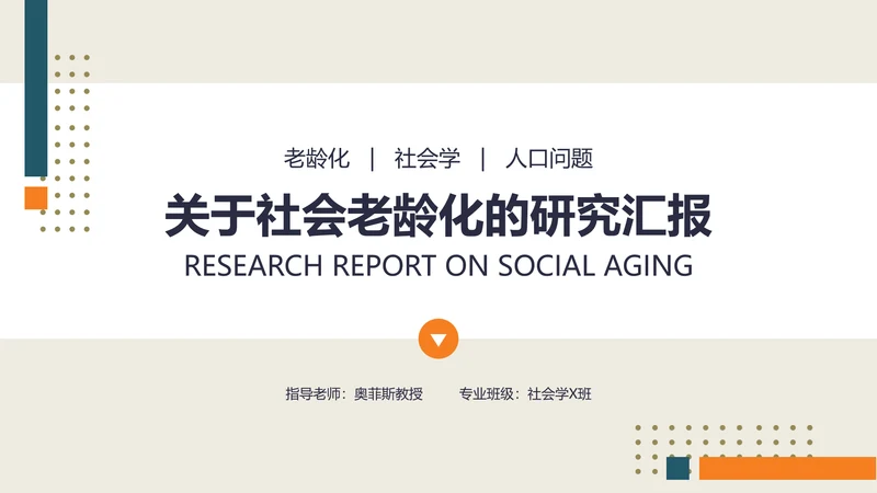 小清新风社会老龄化的研究汇报