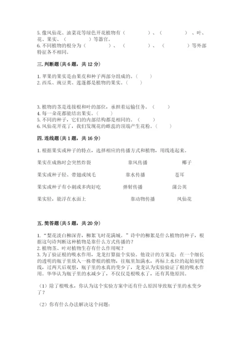 教科版四年级下册科学第一单元《植物的生长变化》测试卷（真题汇编）.docx