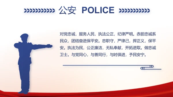 红色大气公安警察工作汇报PPT动态