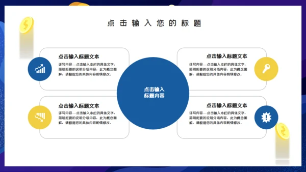 蓝色金融投资工作汇报通用PPT模板