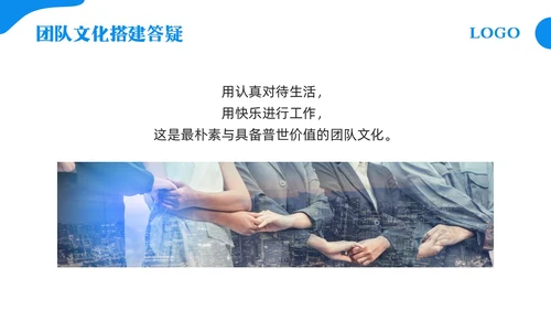 蓝色简约团队文化和态度团队文化PPT模板宣传PPT动态PPT
