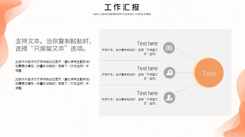 橙色扁平商务风工作汇报通用PPT模板