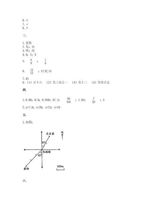 西安铁一中分校小学数学小升初第一次模拟试题综合题