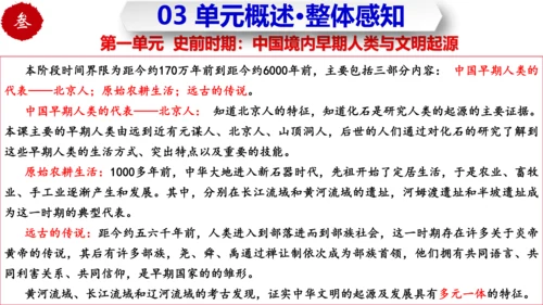 第一单元 史前时期：中国境内早期人类与文明的起源 大单元复习课件