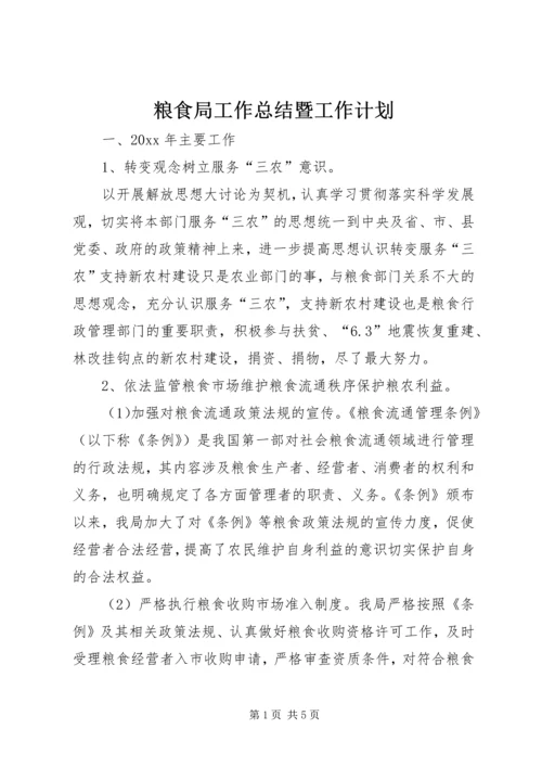 粮食局工作总结暨工作计划.docx