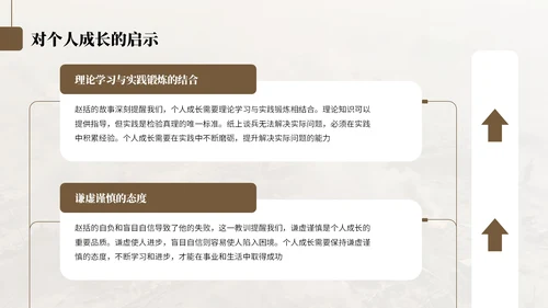 棕色中国风纸上谈兵历史教学课件