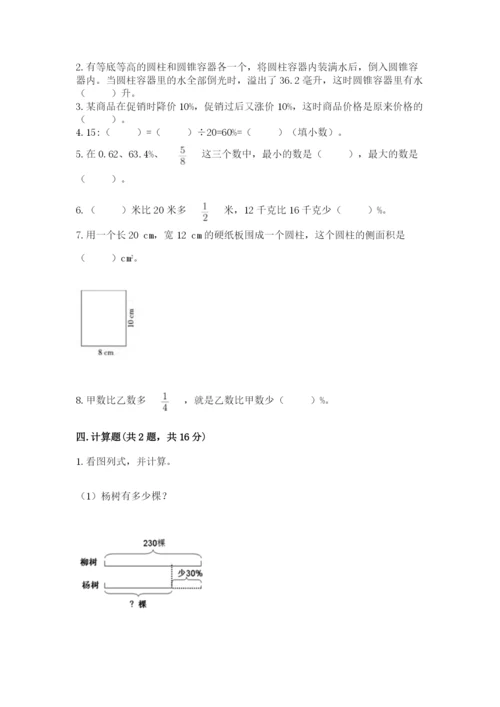 北京版六年级下册数学期中测试卷及参考答案（b卷）.docx