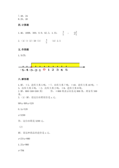 三门县六年级下册数学期末测试卷（能力提升）.docx