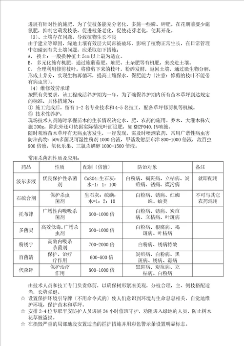 力基园林绿化养护设计方案microsoftword文档