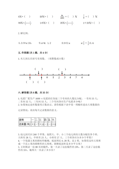 大安市六年级下册数学期末测试卷（考点梳理）.docx