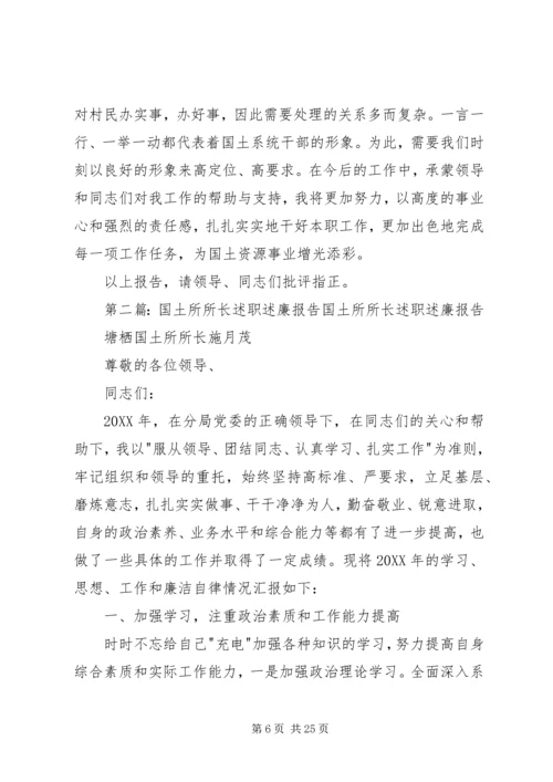 XX年国土所长述职述廉报告.docx