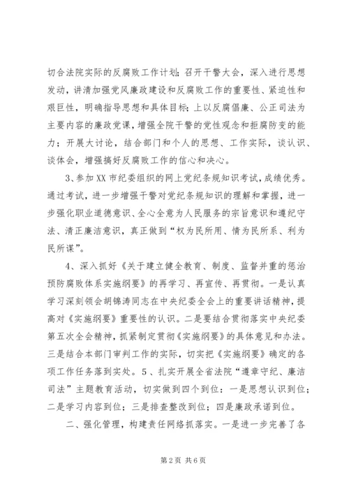 法院党风廉政建设情况报告.docx