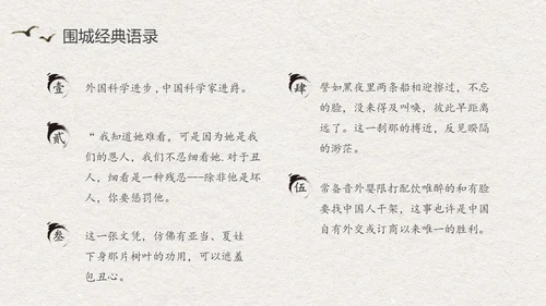 中国风水墨江南读书笔记名著围城PPT读书分享