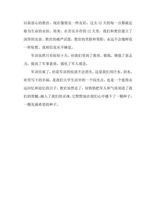 初中军训心得体会模板汇编六篇（一）.docx