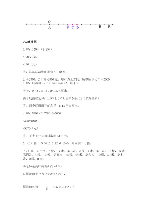 沧州市南皮县六年级下册数学期末测试卷精品附答案.docx