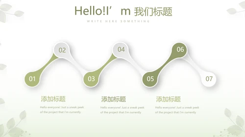 绿色清新春季护肤动态PPT
