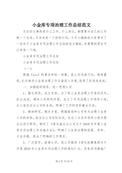 小金库专项治理工作总结范文.docx