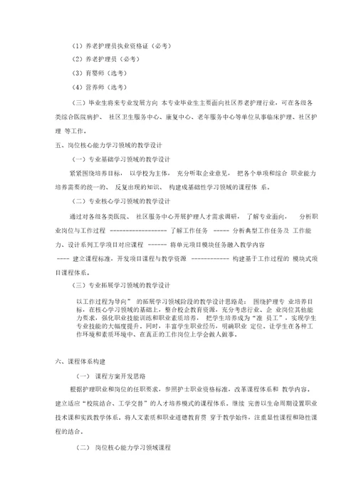 养老护理专业人才培养方案